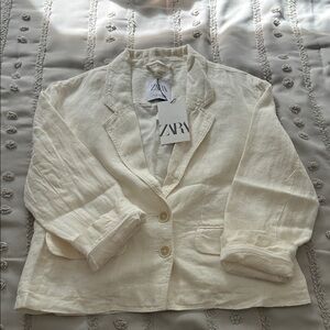 Zara Off-White Linen Jacket